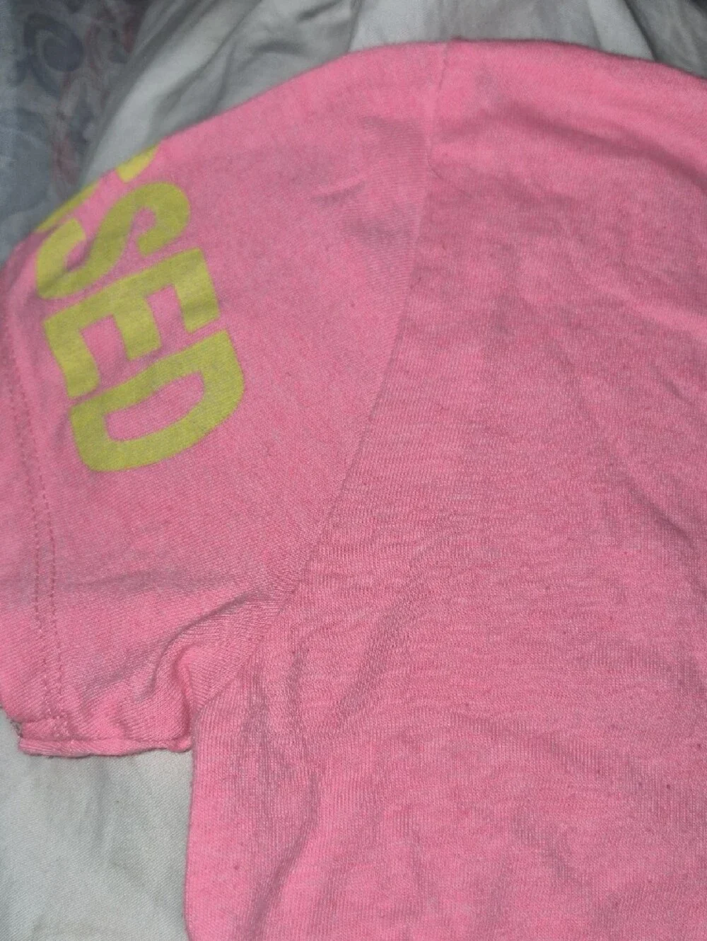 Girls Pink 'Blessed Queen' Sequin Teddy Graphic Tee